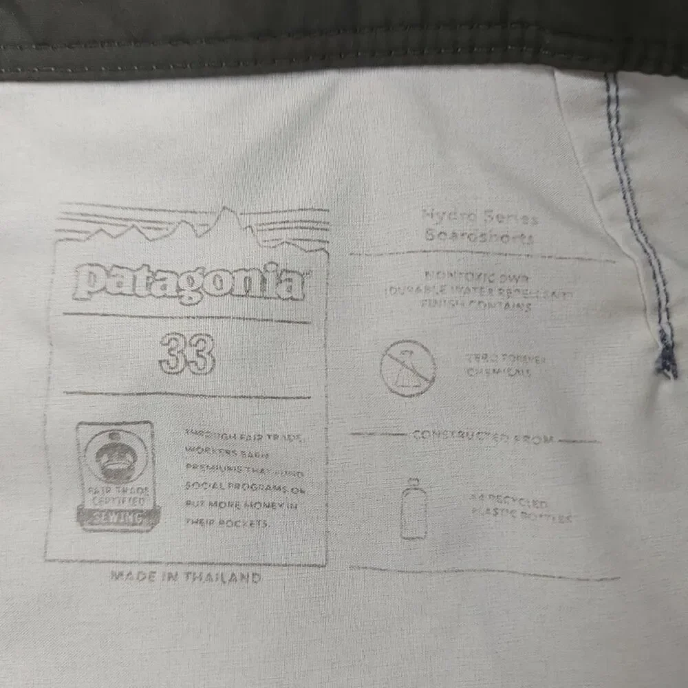 Patagonia Board Shorts Mens 33 Blue Colorblock Swim Trunks Surfing Beach Travel